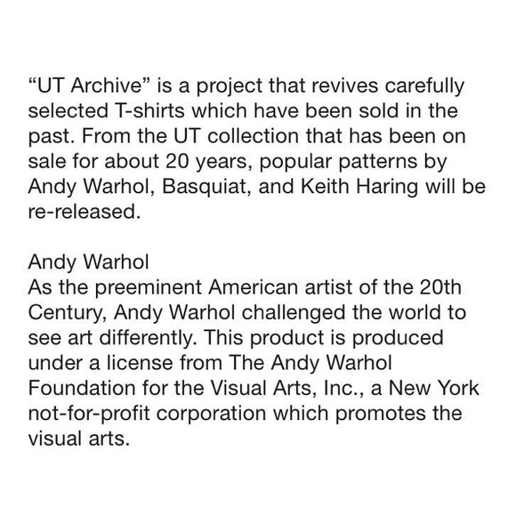 Andy Warhol x Uniqlo UT Archive Tshirt Medium Campbell's Soup Striped NY Pop Art - Picture 3 of 14